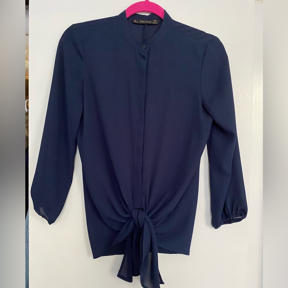 Zara blouse navy blue